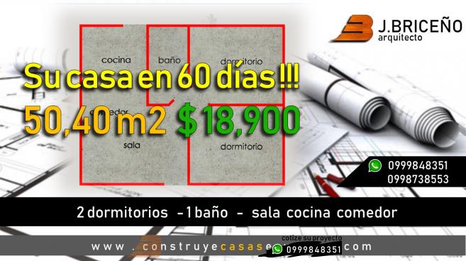 OBRA GRIS:  >CASA 1- 50,40 m2